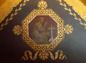 "Religion" figure on the ceiling of a corridor in the Wisconsin State Capital Building