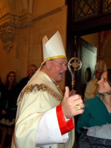 Cardinal Dolan before Mass at Holy Hill