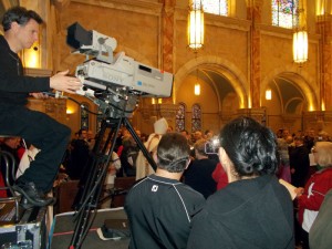 TV Camera, during entrance procession