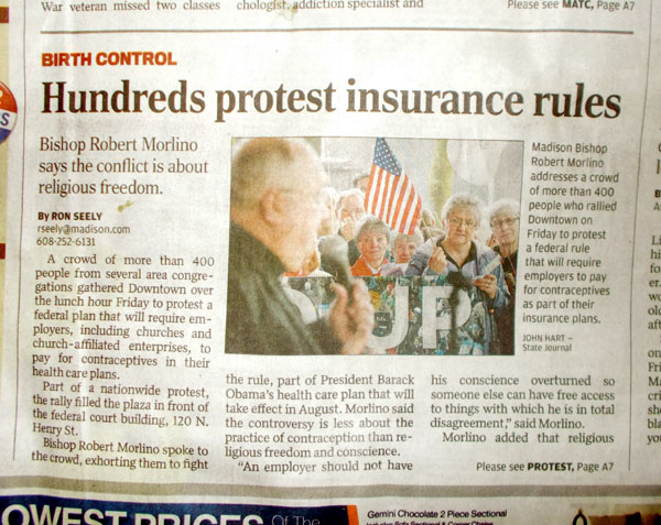 Hundreds protest insurance rules, WSJ Mar 24 by Ron Seely