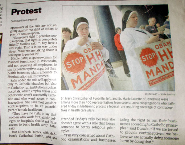 Hundreds rally to protest insurance rules, WSJ Mar 23, by Ron Seely, continuation