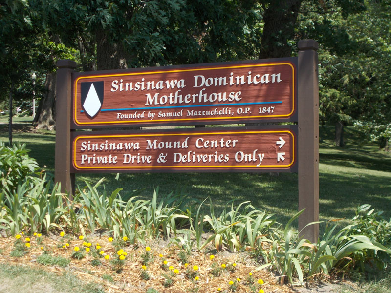 Sinsinawa Motherhouse Sign