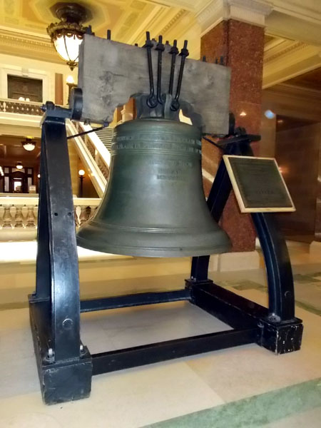 Copy of the Liberty Bell in the Madison Capitol