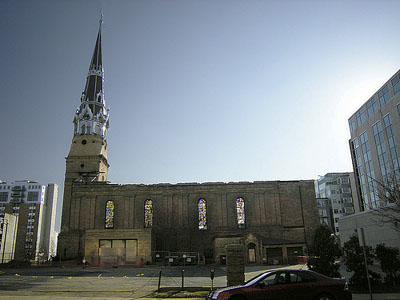 St Raphael's Cathedral after the fire