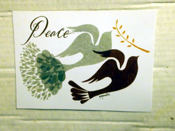 Dave's Card, Front: Peace