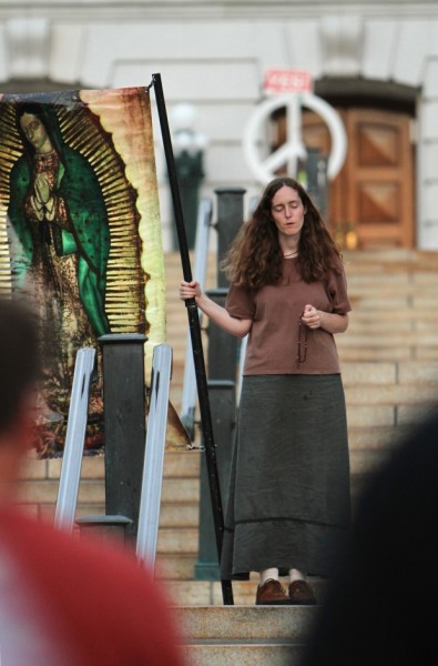 Our Lady and me at the Rosary Rally