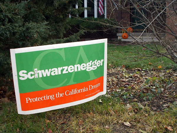 A yard sign nonsequitor in the Nakoma neighborhood, prior to the November elections