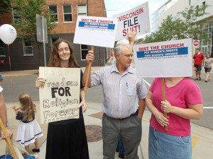Me with FFRF counter-demonstrators